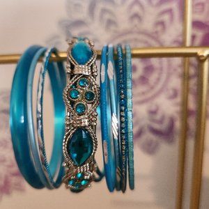 Light blue bangles